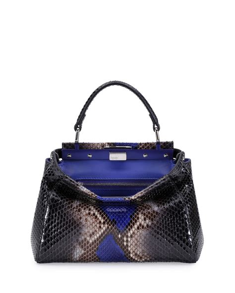 fendi python bag blue|peekaboo bag Fendi.